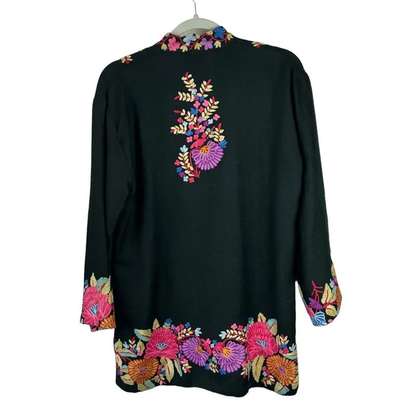 Vintage Woolen Floral Embroidered Jacket - Picture 10 of 13
